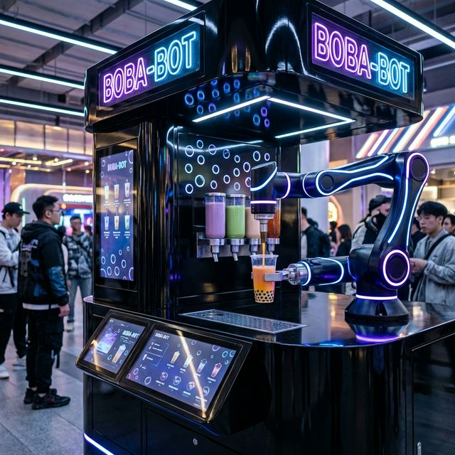 Robotic Bubble Tea Kiosk