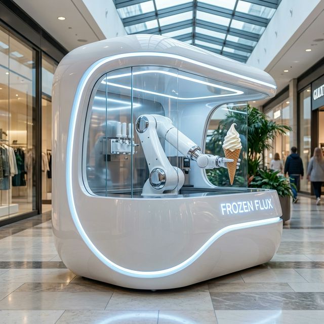 Robotic Ice Cream Kiosk